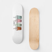 Skateboard Illustration de dessin animé pour le thé de bulle (Recto)