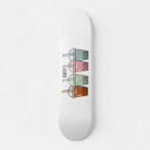 Skateboard Illustration de dessin animé pour le thé de bulle (Devant)