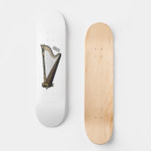 Skateboard Illustration de dessin animé sur la harpe (Recto)