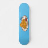 Skateboard Illustration de dessin animé sur le poulet frit (Devant)