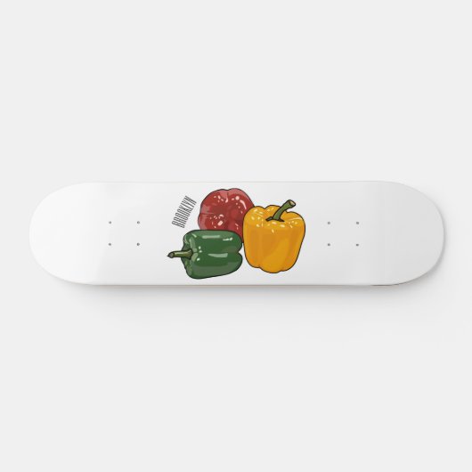 Skateboard Illustration de dessin de Capsicum (Horz)