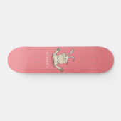 Skateboard Illustration de dessin de lapin lapin mou (Horz)