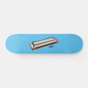 Skateboard Illustration de dessin d'Harmonica