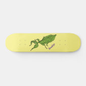 Skateboard Illustration de dessin d'insecte des feuilles vert (Horz)