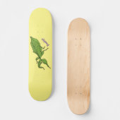 Skateboard Illustration de dessin d'insecte des feuilles vert (Recto)
