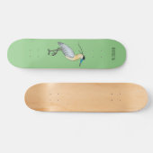 Skateboard Illustration de dessin d'oiseau de héron plafonné (Horz)