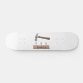 Skateboard Illustration de dessin mignon, marteau et ongles (Horz)
