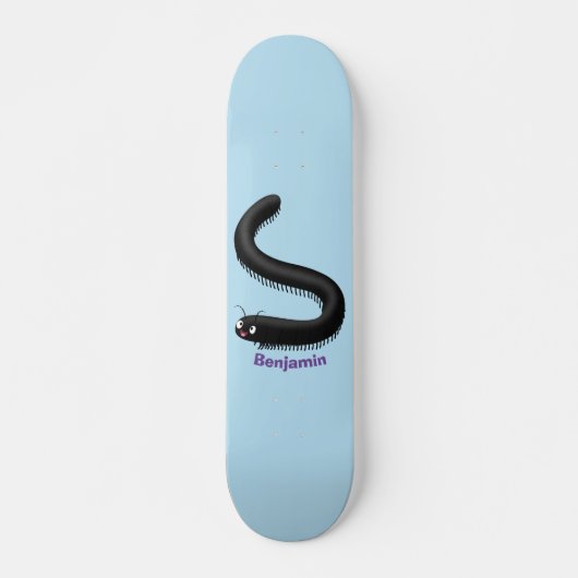 Skateboard Illustration de dessin mignon millipede (Devant)