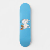 Skateboard Illustration de dessin pour chien de Papillon (Devant)
