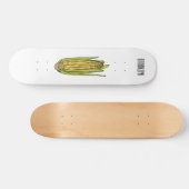 Skateboard Illustration de dessin sur le maïs (Horz)