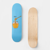 Skateboard Illustration de dessin sur le miel (Recto)