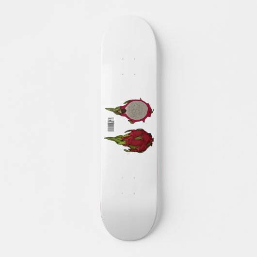 Skateboard Illustration de dragon fruit (Devant)