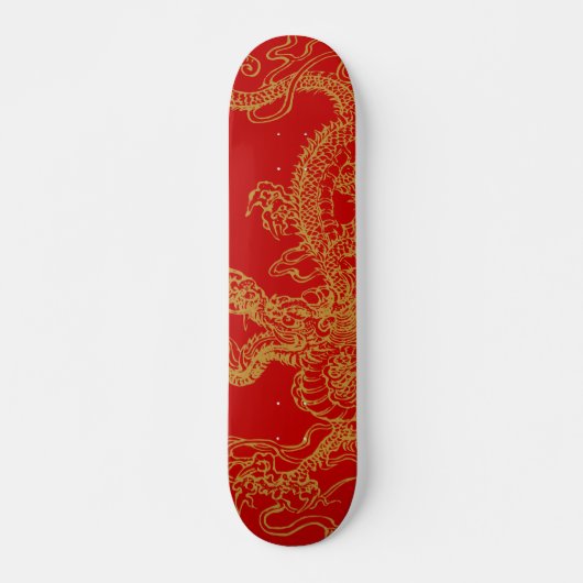 Skateboard Illustration de dragon oriental (Devant)
