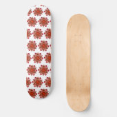 Skateboard Illustration de fleur sauvage rouge rustique | Des (Recto)