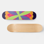 Skateboard Illustration de formes florales orange (Horz)