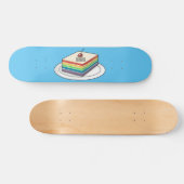 Skateboard Illustration de gâteau arc-en-ciel (Horz)