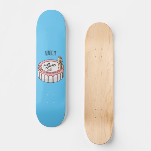 Skateboard Illustration de gâteau d'anniversaire (Recto)