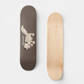 Skateboard Illustration de gecko tan tan mignon (Recto)