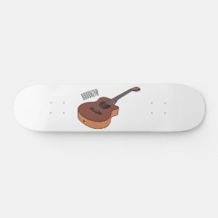 Skateboard Illustration de guitare acoustique