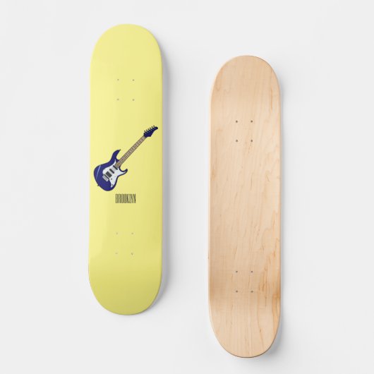 Skateboard Illustration de guitare électrique (Recto)