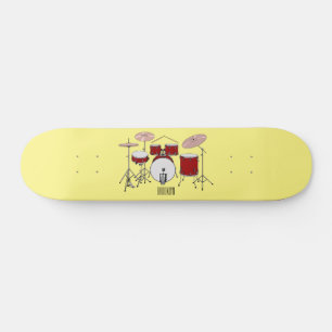 Skateboard Illustration de kit de batterie
