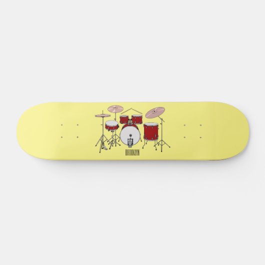 Skateboard Illustration de kit de batterie (Horz)