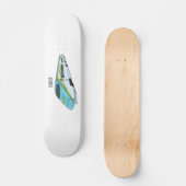 Skateboard Illustration de la bande dessinée d'un train à bal (Recto)