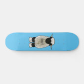 Skateboard Illustration de la caricature de mouton Valais Bla (Horz)