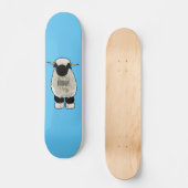 Skateboard Illustration de la caricature de mouton Valais Bla (Recto)