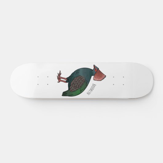 Skateboard Illustration de la caricature d'oiseau perdrix en (Horz)