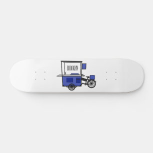 Skateboard Illustration de la charrette alimentaire