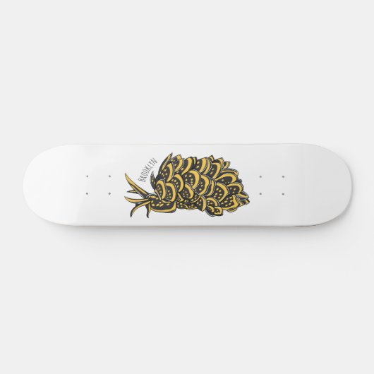 Skateboard Illustration de la feuille de limace de mer grillé (Horz)