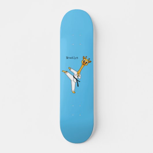 Skateboard Illustration de la girafe de Kung Fu  (Devant)