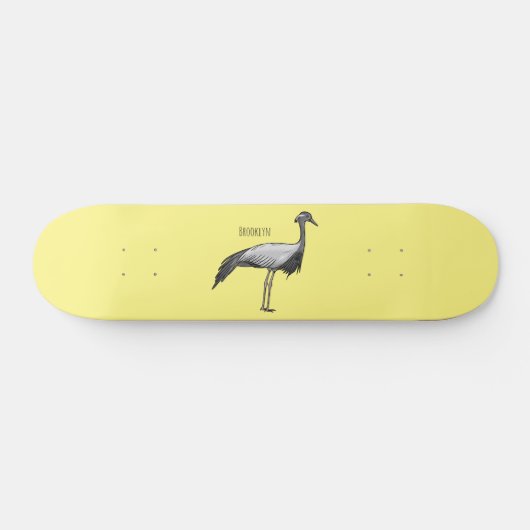 Skateboard Illustration de la grue Demoiselle (Horz)