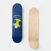 Skateboard Illustration de la luciole vert mou (Recto)
