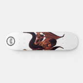 Skateboard Illustration de la peau foncée du dragon (Horz)