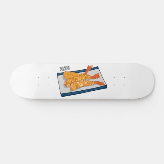 Skateboard Illustration de la tempura crevette (Horz)