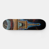 Skateboard Illustration de la Tour Eiffel - Paris, France (Horz)