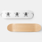 Skateboard Illustration de l'abeille du travailleur vintage (Horz)