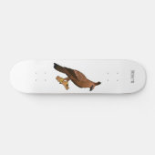Skateboard Illustration de l'aigle à faucon de Javan (Horz)