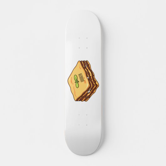 Skateboard Illustration de Lasagna (Devant)