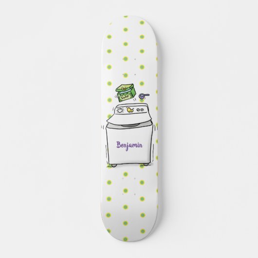 Skateboard Illustration de lave-linge mignonne (Devant)