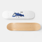 Skateboard Illustration de l'écrevisse marron bleu (Horz)