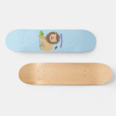 Skateboard Illustration de l'effervescence de lions heureux (Horz)