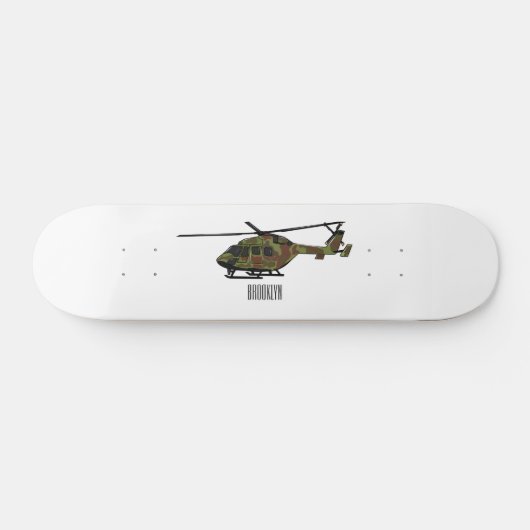 Skateboard Illustration de l'hélicoptère de l'armée (Horz)