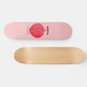 Skateboard Illustration de litchee rose mignon (Horz)