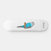 Skateboard Illustration de l'oiseau bleu budgerigar (Horz)