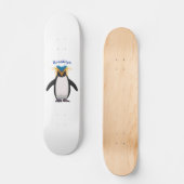 Skateboard Illustration de mignon macaroni pingouin (Recto)