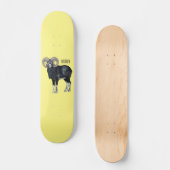 Skateboard Illustration de mouflon, mouton (Recto)