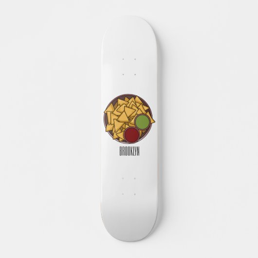 Skateboard Illustration de Nachos (Devant)